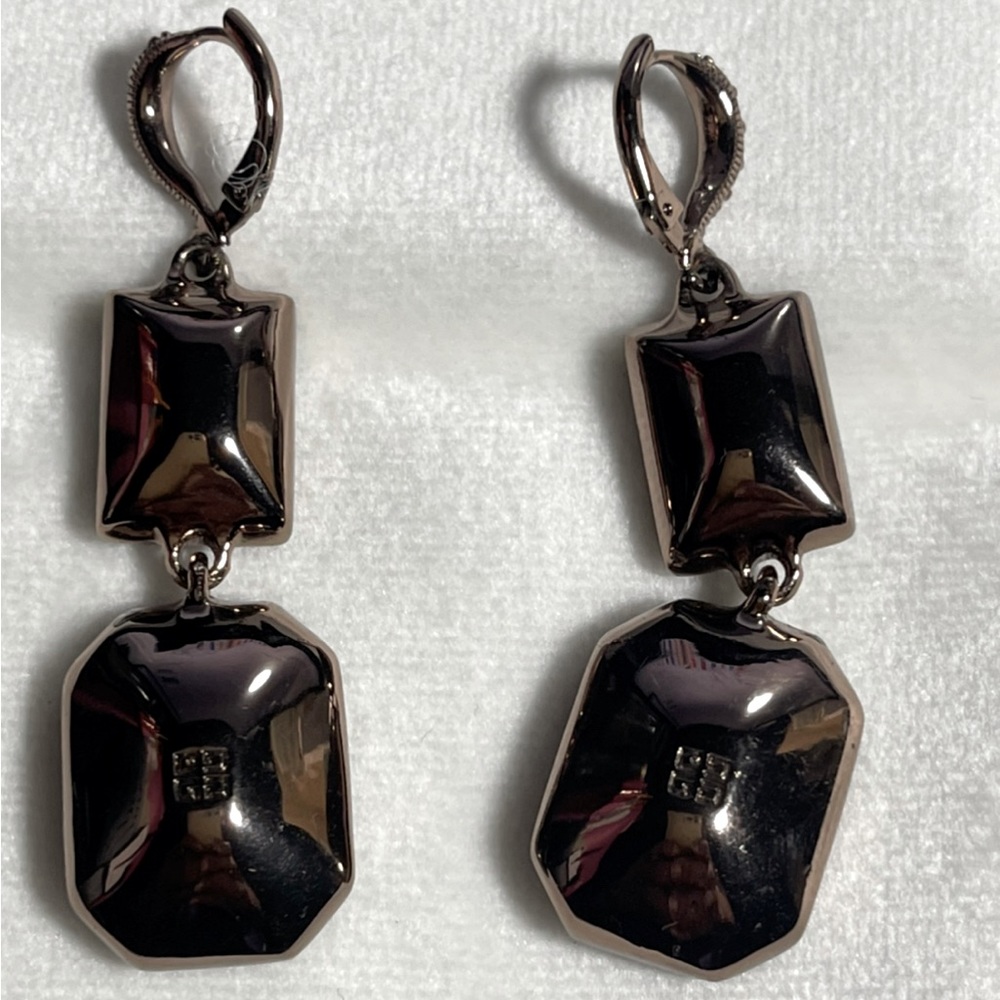 MARYKAY GORGEOUS WOMEN FACETED SMOKEY TOPAZ GOLD TONE DROP EARRINGS